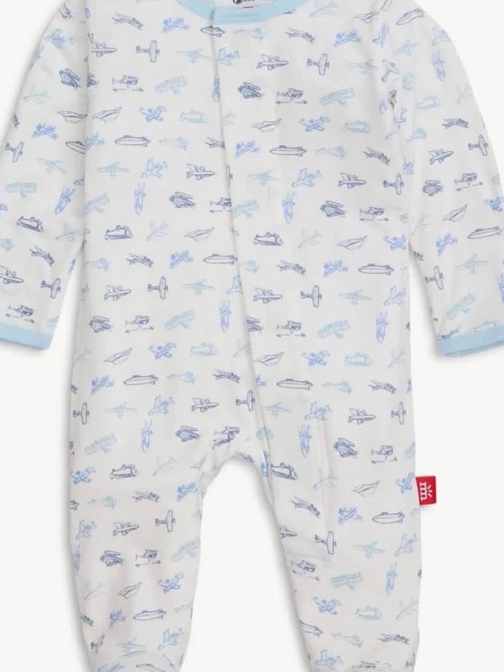 Magnetic Me  12/18 Months Airplanes Modal Magnetic Footie